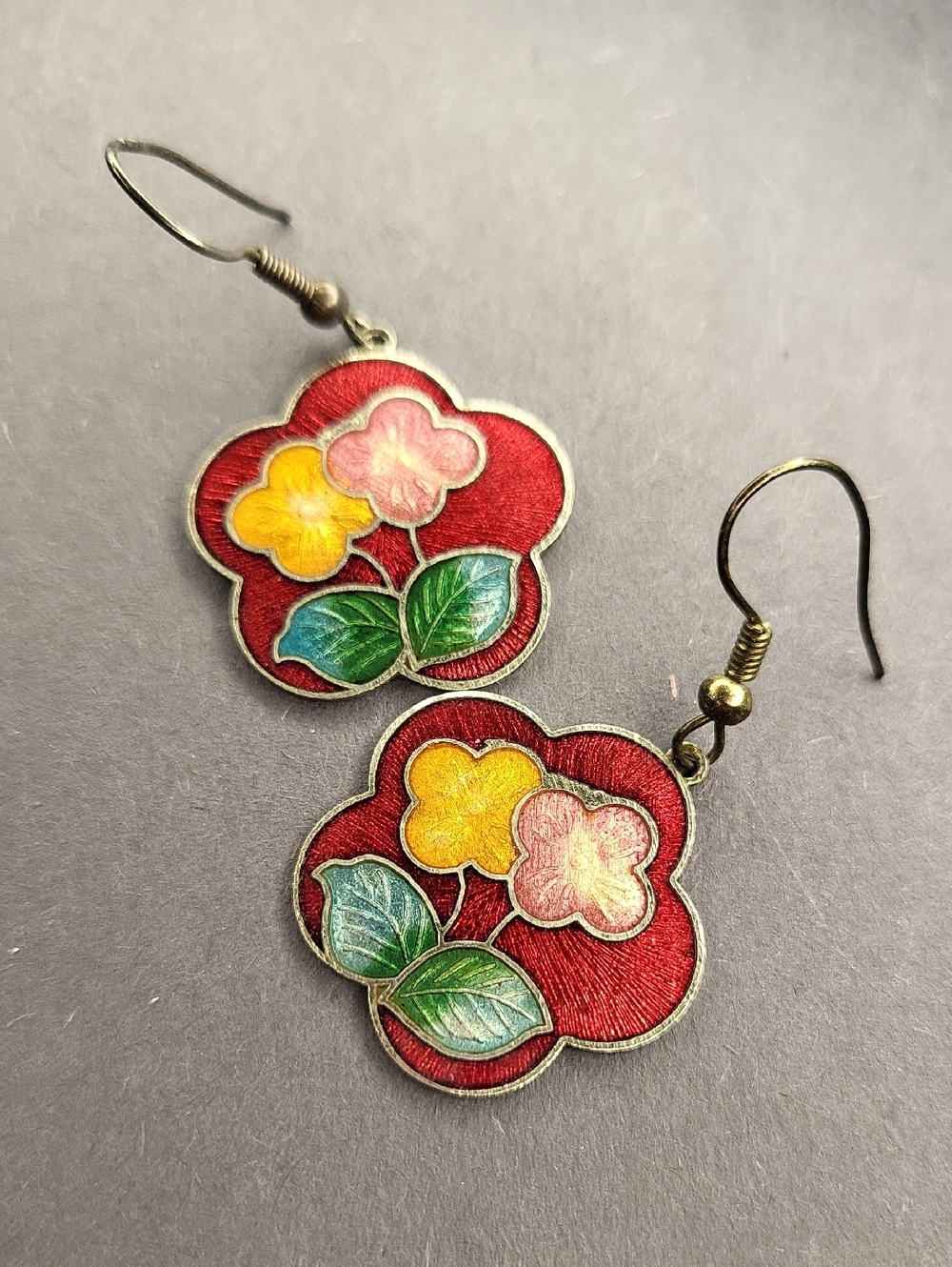 Vintage Enamel Earrings